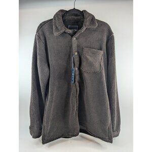 VSTR Sherpa Fleece Shacket – Men’s Medium Brown Button-Down Jacket - NWT